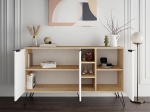 ΜΠΟΥΦΕΣ CLARA MEGAPAP ΧΡΩΜΑ ΦΥΣΙΚΟ ΟΞΙΑΣ - ΛΕΥΚΟ 142X35,6X83ΕΚ.
