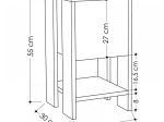 ΚΟΜΟΔΙΝΟ EMA MEGAPAP ΧΡΩΜΑ ΦΥΣΙΚΟ ΟΞΙΑΣ - ΑΝΘΡΑΚΙ 30X30X55ΕΚ.