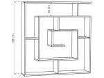 ΒΙΒΛΙΟΘΗΚΗ LABIRENT MEGAPAP ΧΡΩΜΑ ΑΝΘΡΑΚΙ 125X22X129ΕΚ.