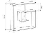 ΡΑΦΙΕΡΑ ΤΟΙΧΟΥ LABY MEGAPAP ΜΕΛΑΜΙΝΗΣ ΧΡΩΜΑ ΛΕΥΚΟ 75X22X80ΕΚ.