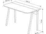 ΓΡΑΦΕΙΟ ΕΡΓΑΣΙΑΣ LUTON MEGAPAP ΧΡΩΜΑ ΓΚΡΙ ΡΕΤΡΟ/ΛΕΥΚΟ 120X60X75ΕΚ.