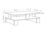 ΤΡΑΠΕΖΑΚΙ ΣΑΛΟΝΙΟΥ MANSU MEGAPAP ΧΡΩΜΑ ΓΚΡΙ ΡΕΤΡΟ 80X50X27ΕΚ.