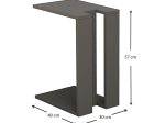 ΤΡΑΠΕΖΑΚΙ ΒΟΗΘΗΤΙΚΟ MUJU MEGAPAP ΧΡΩΜΑ ΑΝΘΡΑΚΙ 30X40X57ΕΚ.