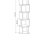 ΒΙΒΛΙΟΘΗΚΗ PIRI MEGAPAP ΧΡΩΜΑ ΛΕΥΚΟ 35X30X161ΕΚ.