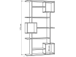 ΒΙΒΛΙΟΘΗΚΗ ΜΕΛΑΜΙΝΗΣ SOTO MEGAPAP ΧΡΩΜΑ ΛΕΥΚΟ 92X25X173ΕΚ.