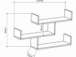 ΡΑΦΙΕΡΑ ΤΟΙΧΟΥ TIBET MEGAPAP ΜΕΛΑΜΙΝΗΣ ΧΡΩΜΑ ΛΕΥΚΟ 119X22X66ΕΚ.