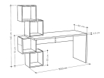ΓΡΑΦΕΙΟ ΕΡΓΑΣΙΑΣ BALANCE MEGAPAP ΧΡΩΜΑ ΛΕΥΚΟ 153,5X60X140ΕΚ