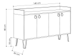 ΜΠΟΥΦΕΣ DEA MEGAPAP ΧΡΩΜΑ ΦΥΣΙΚΟ ΟΞΙΑΣ - ΑΝΘΡΑΚΙ 140X36X80ΕΚ.