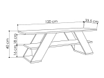 ΕΠΙΠΛΟ ΤΗΛΕΟΡΑΣΗΣ FARFALLA MEGAPAP ΧΡΩΜΑ ΦΥΣΙΚΟ ΟΞΙΑΣ 120X33,5X40ΕΚ.