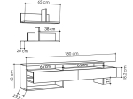 ΕΠΙΠΛΟ ΤΗΛΕΟΡΑΣΗΣ GARA MEGAPAP ΧΡΩΜΑ ΑΝΘΡΑΚΙ 180X29,8X42ΕΚ.