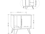 ΚΟΜΟΔΙΝΟ GLYNN MEGAPAP ΧΡΩΜΑ ΛΕΥΚΟ 50,2X44,6X60ΕΚ.
