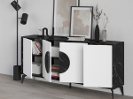 ΜΠΟΥΦΕΣ GORA MEGAPAP ΧΡΩΜΑ ΜΑΥΡΟ ΕΦΕ ΜΑΡΜΑΡΟΥ - ΛΕΥΚΟ 180X35,6X82ΕΚ.
