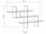 ΡΑΦΙΕΡΑ ΤΟΙΧΟΥ HALIC MEGAPAP ΧΡΩΜΑ ΑΝΘΡΑΚΙ 150X22X82ΕΚ.