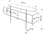 ΜΠΟΥΦΕΣ HANLEY MEGAPAP ΧΡΩΜΑ ΜΑΥΡΟ ΕΦΕ ΜΑΡΜΑΡΟΥ 150X38X86,2ΕΚ.