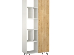 ΒΙΒΛΙΟΘΗΚΗ JEDDA MEGAPAP ΧΡΩΜΑ ΛΕΥΚΟ - ΦΥΣΙΚΟ ΟΞΙΑΣ 80,6X29,6X191ΕΚ.