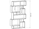 ΒΙΒΛΙΟΘΗΚΗ KARMATO MEGAPAP ΧΡΩΜΑ ΑΝΘΡΑΚΙ 96X25,5X168,5ΕΚ.