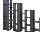 ΒΙΒΛΙΟΘΗΚΗ ΜΕΛΑΜΙΝΗΣ LIFT MEGAPAP ΧΡΩΜΑ ΑΝΘΡΑΚΙ 163,5X29X151ΕΚ.