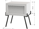 ΚΟΜΟΔΙΝΟ NAIVE MEGAPAP ΧΡΩΜΑ ΦΥΣΙΚΟ ΟΞΙΑΣ 48X34X51ΕΚ.