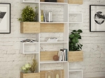 ΒΙΒΛΙΟΘΗΚΗ NIHO MEGAPAP ΧΡΩΜΑ ΛΕΥΚΟ - ΦΥΣΙΚΟ ΟΞΙΑΣ 120X25,3X171ΕΚ.