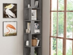 ΒΙΒΛΙΟΘΗΚΗ ΓΩΝΙΑΚΗ PIANO MEGAPAP ΧΡΩΜΑ ΓΚΡΙ ΡΕΤΡΟ 31,4X31,4X158,9ΕΚ.