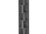 ΒΙΒΛΙΟΘΗΚΗ ΓΩΝΙΑΚΗ PIANO MEGAPAP ΧΡΩΜΑ ΓΚΡΙ ΡΕΤΡΟ 31,4X31,4X158,9ΕΚ.