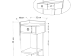 ΚΟΜΟΔΙΝΟ SIRIUS MEGAPAP ΑΡΙΣΤΕΡΟ ΧΡΩΜΑ ΛΕΥΚΟ 32X30X61ΕΚ.
