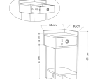 ΚΟΜΟΔΙΝΟ SIRIUS MEGAPAP ΔΕΞΙ ΧΡΩΜΑ ΦΥΣΙΚΟ ΟΞΙΑΣ 32X30X61ΕΚ.
