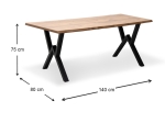 ΤΡΑΠΕΖΙ WALTER MEGAPAP MDF - ΜΕΤΑΛΛΙΚΟ ΧΡΩΜΑ ΑΚΑΚΙΑΣ 140X80X75ΕΚ.