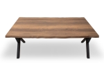 ΤΡΑΠΕΖΙ WALTER MEGAPAP MDF - ΜΕΤΑΛΛΙΚΟ ΧΡΩΜΑ ΚΑΡΥΔΙ 140X80X75ΕΚ.
