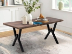 ΤΡΑΠΕΖΙ WALTER MEGAPAP MDF - ΜΕΤΑΛΛΙΚΟ ΧΡΩΜΑ ΚΑΡΥΔΙ 160X80X75ΕΚ.