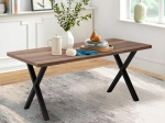 ΤΡΑΠΕΖΙ JEREMY MEGAPAP MDF - ΜΕΤΑΛΛΙΚΟ ΧΡΩΜΑ ΚΑΡΥΔΙ 160X80X75ΕΚ.