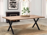 ΤΡΑΠΕΖΙ JEREMY MEGAPAP MDF - ΜΕΤΑΛΛΙΚΟ ΧΡΩΜΑ ΑΚΑΚΙΑΣ 200X100X75ΕΚ.