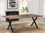 ΤΡΑΠΕΖΙ JEREMY MEGAPAP MDF - ΜΕΤΑΛΛΙΚΟ ΧΡΩΜΑ ΚΑΡΥΔΙ 200X100X75ΕΚ.