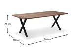 ΤΡΑΠΕΖΙ JEREMY MEGAPAP MDF - ΜΕΤΑΛΛΙΚΟ ΧΡΩΜΑ ΚΑΡΥΔΙ 200X100X75ΕΚ.