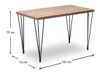 ΤΡΑΠΕΖΙ ROGER MEGAPAP MDF - ΜΕΤΑΛΛΙΚΟ ΧΡΩΜΑ ΑΚΑΚΙΑΣ 120X70X75ΕΚ.