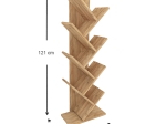 ΒΙΒΛΙΟΘΗΚΗ ΜΕΛΑΜΙΝΗΣ MILTON MEGAPAP ΧΡΩΜΑ PINE OAK 44X22X121ΕΚ.