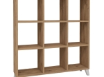 ΒΙΒΛΙΟΘΗΚΗ ΜΕΛΑΜΙΝΗΣ SAUL MEGAPAP ΧΡΩΜΑ PINE OAK 88,2X20X88,2ΕΚ.