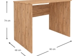 ΓΡΑΦΕΙΟ ΕΡΓΑΣΙΑΣ KALEN MEGAPAP ΑΠΟ ΜΕΛΑΜΙΝΗ ΧΡΩΜΑ PINE OAK 90X60X74ΕΚ.