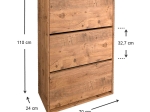 ΠΑΠΟΥΤΣΟΘΗΚΗ ΜΕΛΑΜΙΝΗΣ NAVE MEGAPAP 18 ΖΕΥΓΩΝ ΧΡΩΜΑ PINE OAK 73,6X24X110ΕΚ.