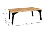 ΤΡΑΠΕΖΑΚΙ LAPTOP SIDON MEGAPAP ΑΠΟ ΜΕΛΑΜΙΝΗ ΧΡΩΜΑ PINE OAK 60X35,5X23,5ΕΚ.