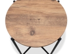 ΒΟΗΘΗΤΙΚΟ ΤΡΑΠΕΖΑΚΙ NALDA MEGAPAP ΑΠΟ ΜΕΛΑΜΙΝΗ ΧΡΩΜΑ PINE OAK 43X43X56,5ΕΚ.