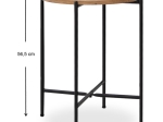 ΒΟΗΘΗΤΙΚΟ ΤΡΑΠΕΖΑΚΙ NALDA MEGAPAP ΑΠΟ ΜΕΛΑΜΙΝΗ ΧΡΩΜΑ PINE OAK 43X43X56,5ΕΚ.
