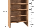 ΠΑΠΟΥΤΣΟΘΗΚΗ ΜΕΛΑΜΙΝΗΣ KRIEGER MEGAPAP 12 ΖΕΥΓΩΝ ΧΡΩΜΑ PINE OAK 62X29X100ΕΚ.