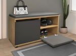 ΠΑΠΟΥΤΣΟΘΗΚΗ ΜΕΛΑΜΙΝΗΣ TWAIN MEGAPAP 8 ΖΕΥΓΩΝ ΧΡΩΜΑ SAPPHIRE OAK - ΑΝΘΡΑΚΙ 80X35X42ΕΚ.