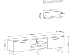 ΕΠΙΠΛΟ ΤΗΛΕΟΡΑΣΗΣ COLIN MEGAPAP ΧΡΩΜΑ ΛΕΥΚΟ - ΚΑΡΥΔΙ 150X29,5X40,6ΕΚ.