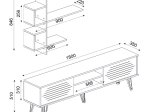 ΣΥΝΘΕΣΗ ΤΗΛΕΟΡΑΣΗΣ SALERNO MEGAPAP ΧΡΩΜΑ SAPPHIRE OAK 180X35X51ΕΚ.