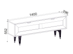 ΕΠΙΠΛΟ ΤΗΛΕΟΡΑΣΗΣ SIRONA MEGAPAP ΧΡΩΜΑ SAPPHIRE OAK 140X30X55ΕΚ.