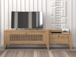 ΕΠΙΠΛΟ ΤΗΛΕΟΡΑΣΗΣ MADURA MEGAPAP ΑΠΟ ΜΕΛΑΜΙΝΗ ΧΡΩΜΑ SAPPHIRE OAK 180X30X50ΕΚ.