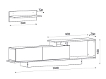 ΕΠΙΠΛΟ ΤΗΛΕΟΡΑΣΗΣ NOVARA MEGAPAP ΧΡΩΜΑ ΛΕΥΚΟ 180X29,6X45ΕΚ.