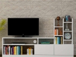 ΣΥΝΘΕΣΗ ΤΗΛΕΟΡΑΣΗΣ PESARO MEGAPAP ΧΡΩΜΑ ΛΕΥΚΟ 165X25X91,3ΕΚ.